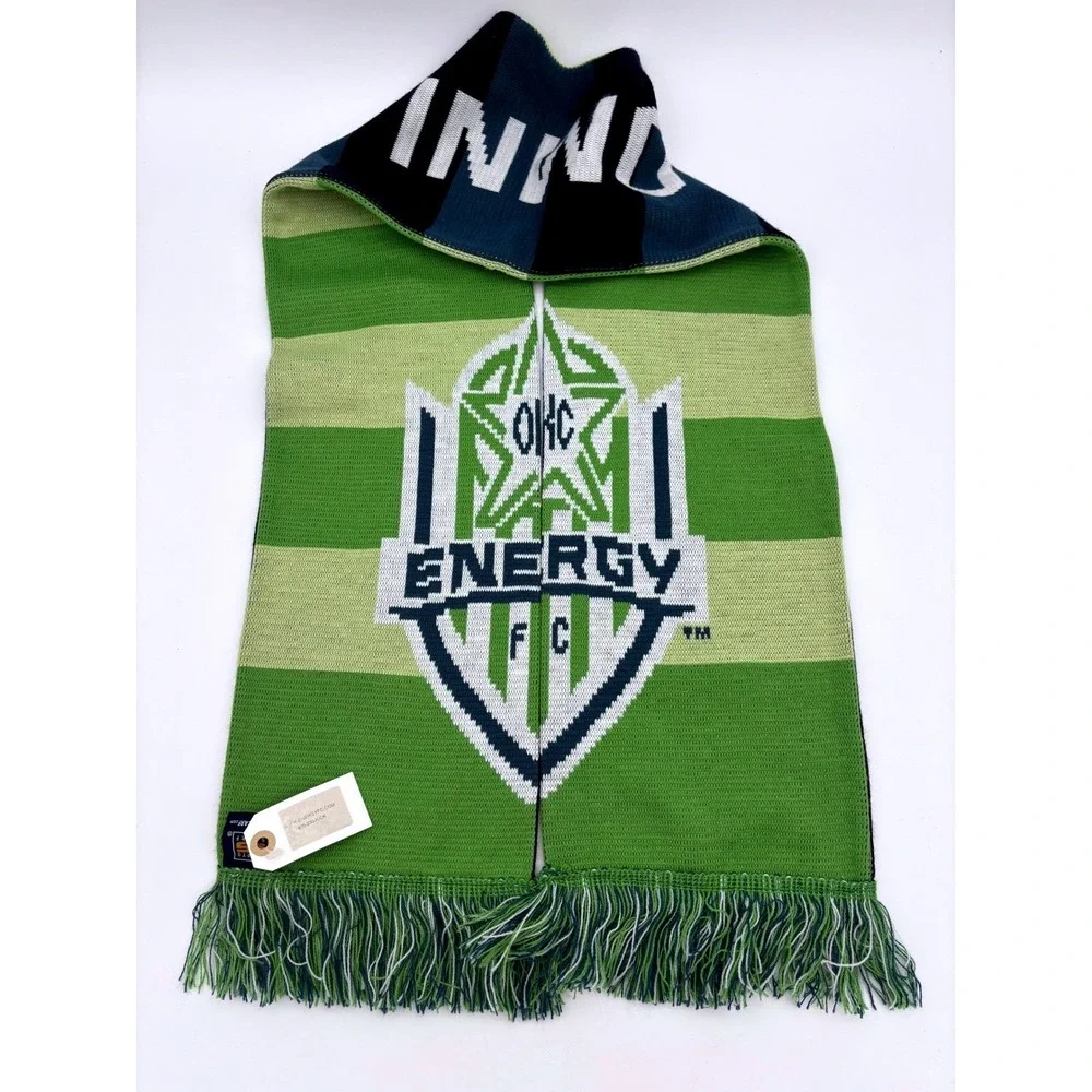 OKC ENERGY FOOTBALL CLUB Soccer Scarf FC Sports Labor Omnia Vincit World Cup NEW